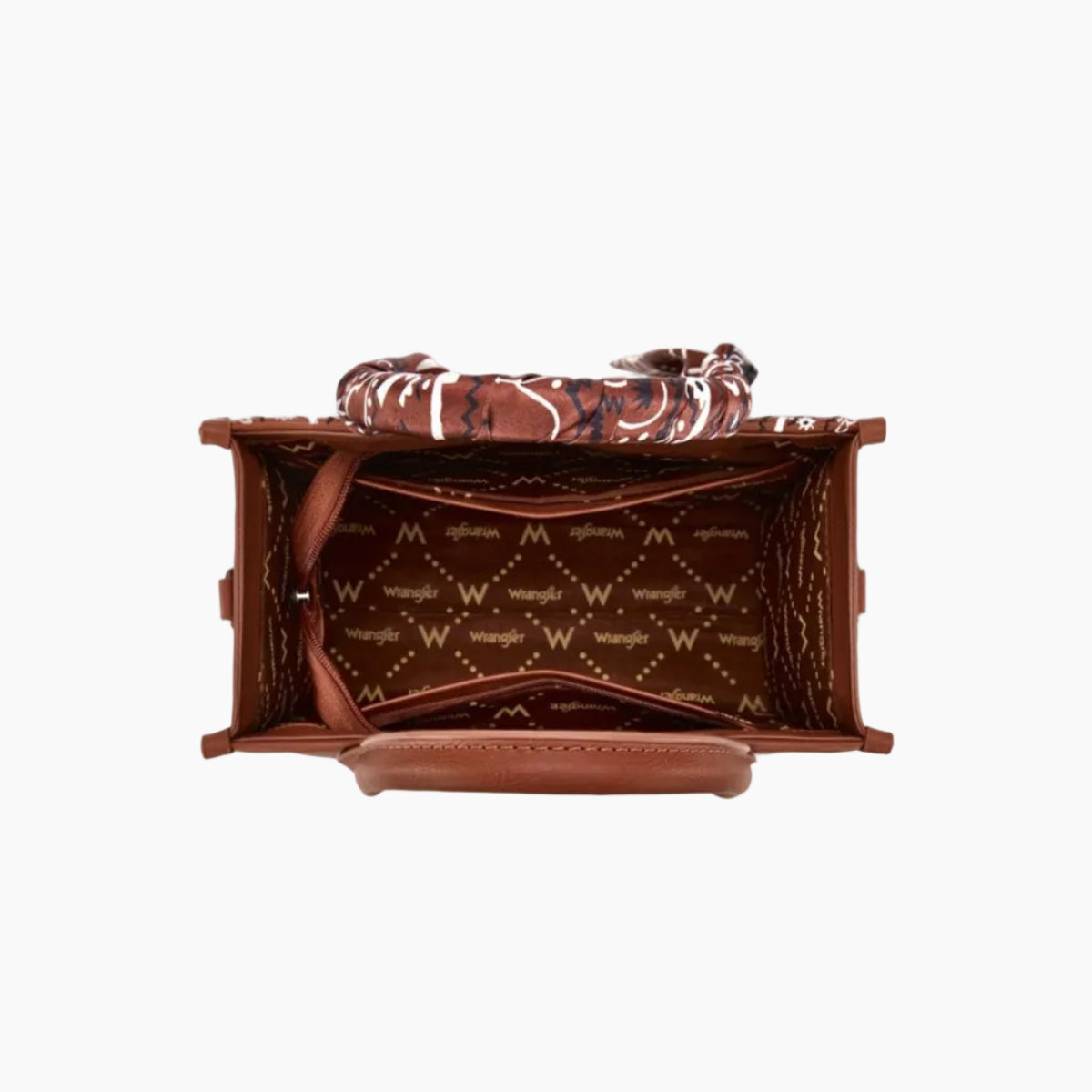 PaisleyCrossbodyBagTanInside