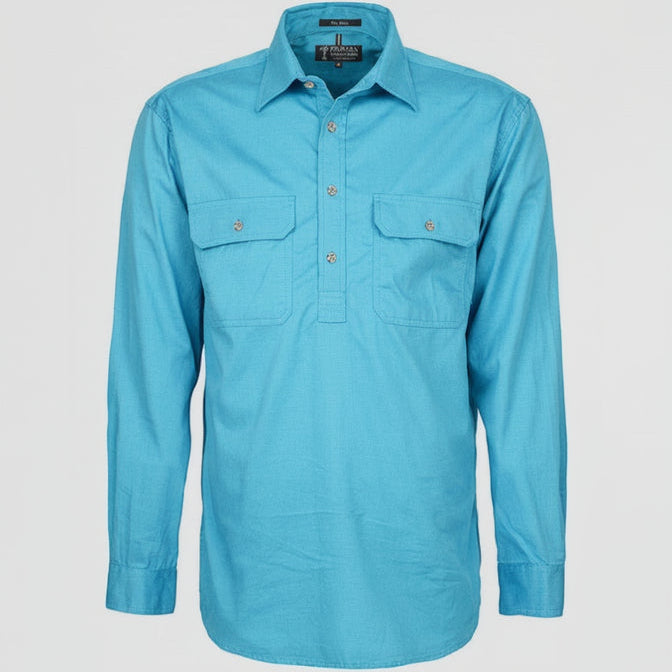 Mens Pilbara Closed Front L/S Shirt