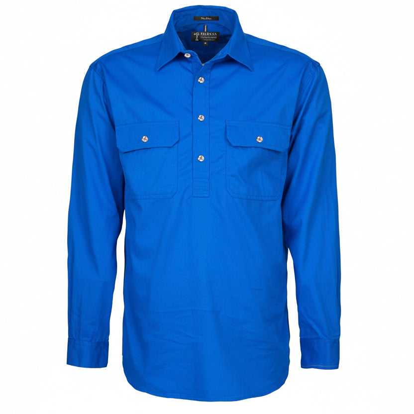 Mens Pilbara Closed Front L/S Shirt