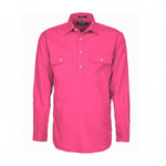Mens Pilbara Closed Front L/S Shirt