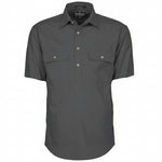 Closed Front Men's Pilbara Shirt - Short Sleeve