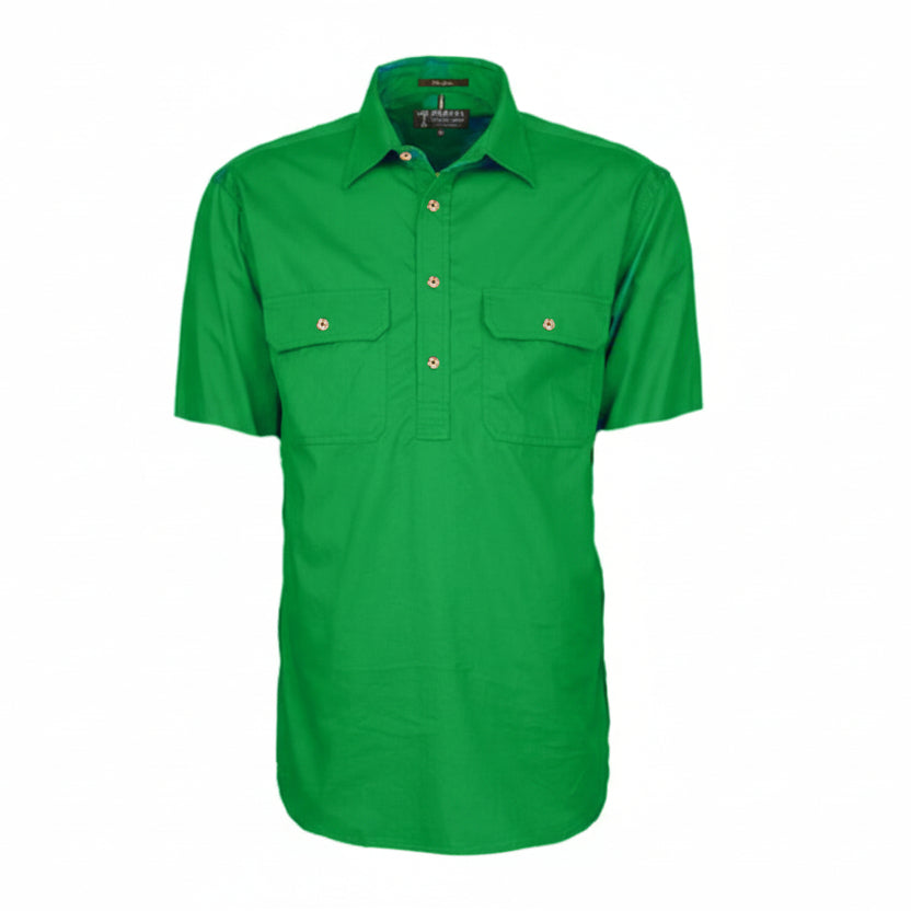 Closed Front Men's Pilbara Shirt - Short Sleeve
