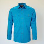 Open Front Men's Pilbara Shirt - Long Sleeve