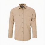 Open Front Men's Pilbara Shirt - Long Sleeve