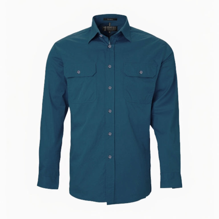 Open Front Men's Pilbara Shirt - Long Sleeve