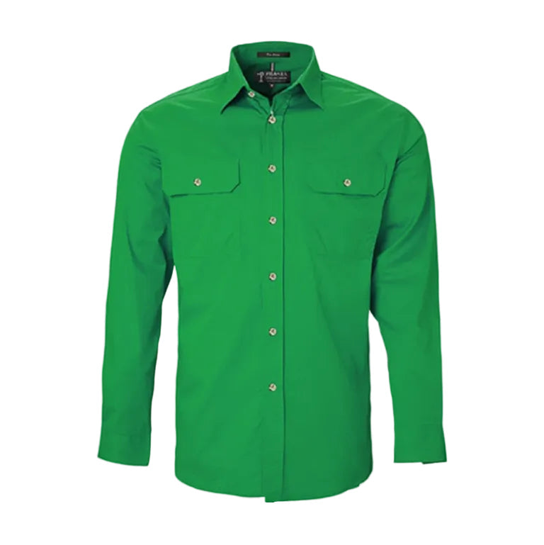 Open Front Men's Pilbara Shirt - Long Sleeve