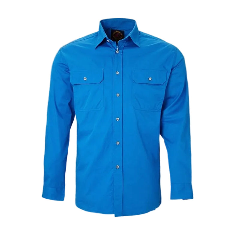 Open Front Men's Pilbara Shirt - Long Sleeve