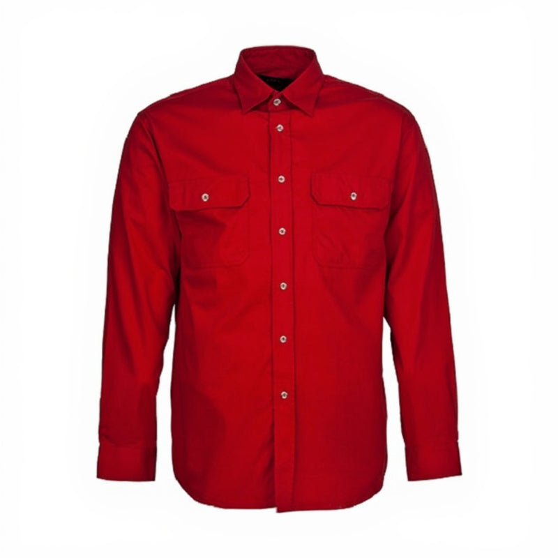 Open Front Men's Pilbara Shirt - Long Sleeve