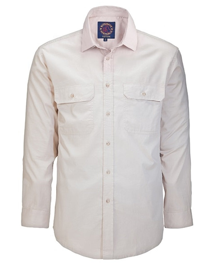 Open Front Men's Pilbara Shirt - Long Sleeve