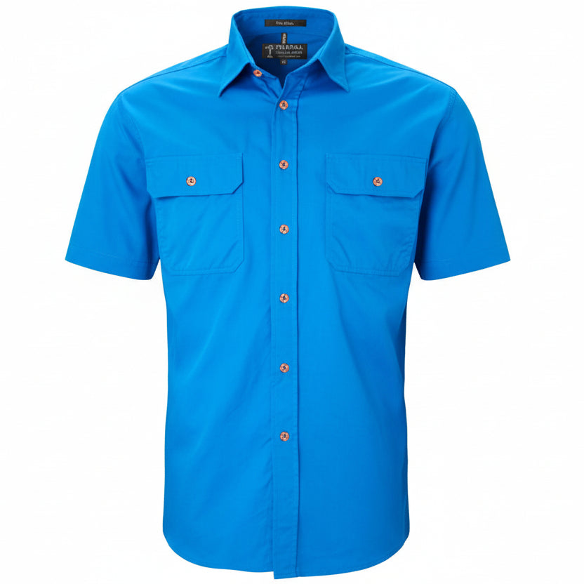 Men's Pilbara Shirt - Open Front - Short Sleeve