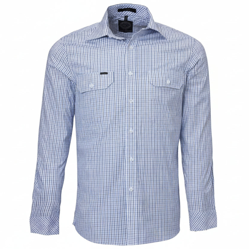 Pilbara Men's Long Sleeve Shirt - Double Pockets