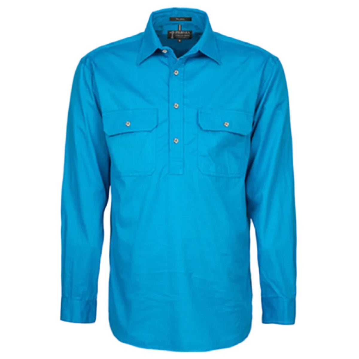 RM200CFClosedFrontLSShirtAzure
