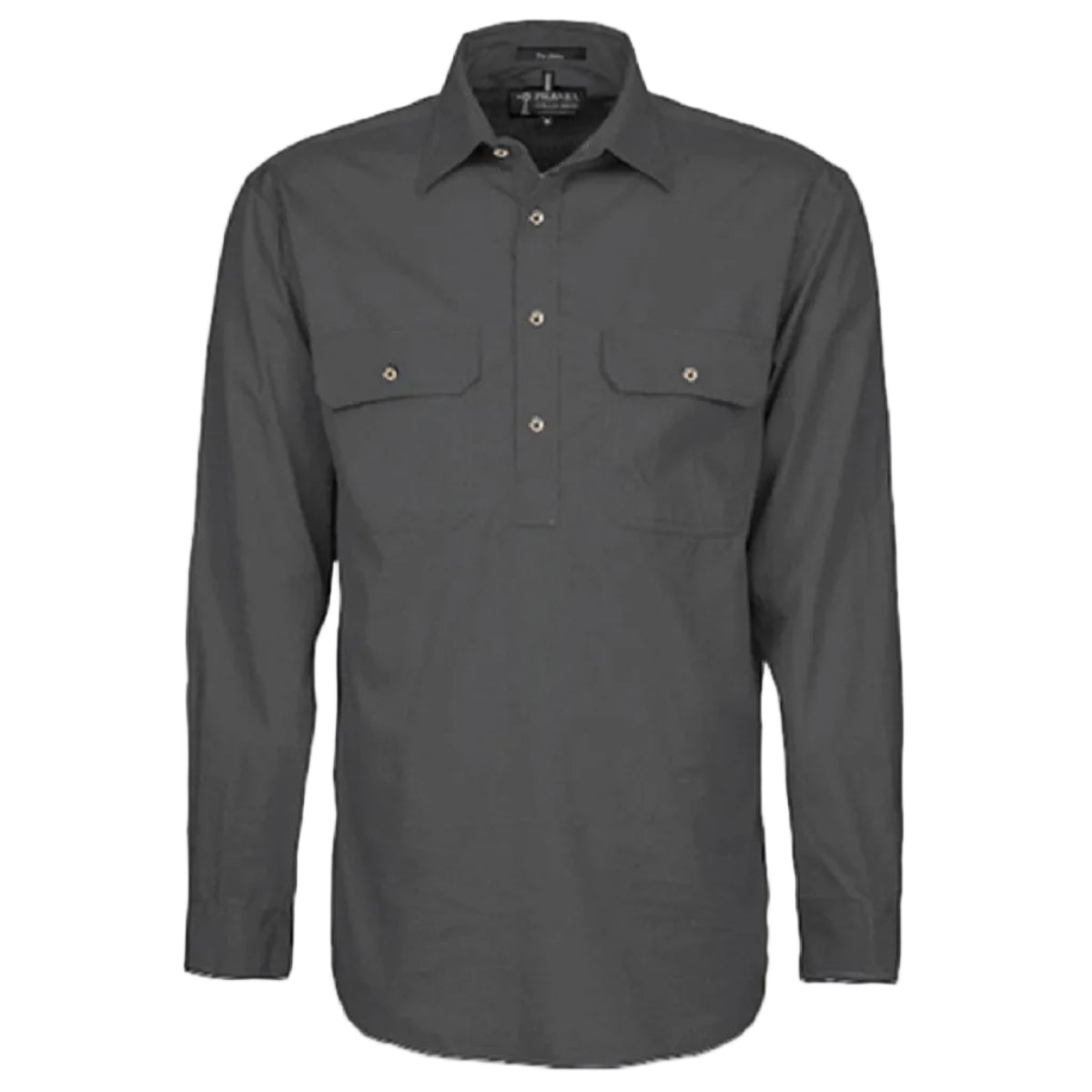 RM200CFClosedFrontLSShirtCharcoal