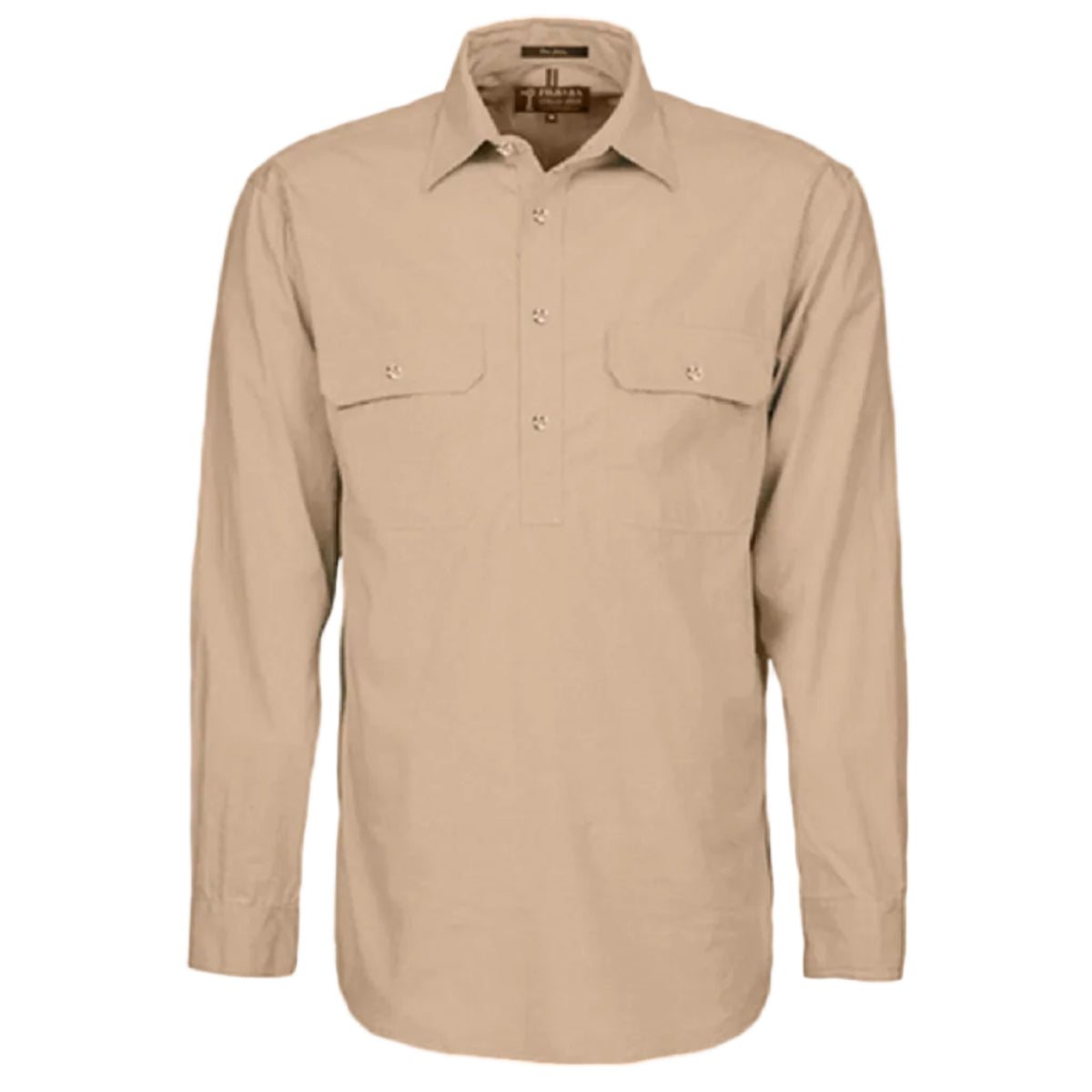 RM200CFClosedFrontLSShirtClay