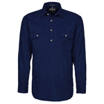 RM200CFClosedFrontLSShirtFrench-Navy
