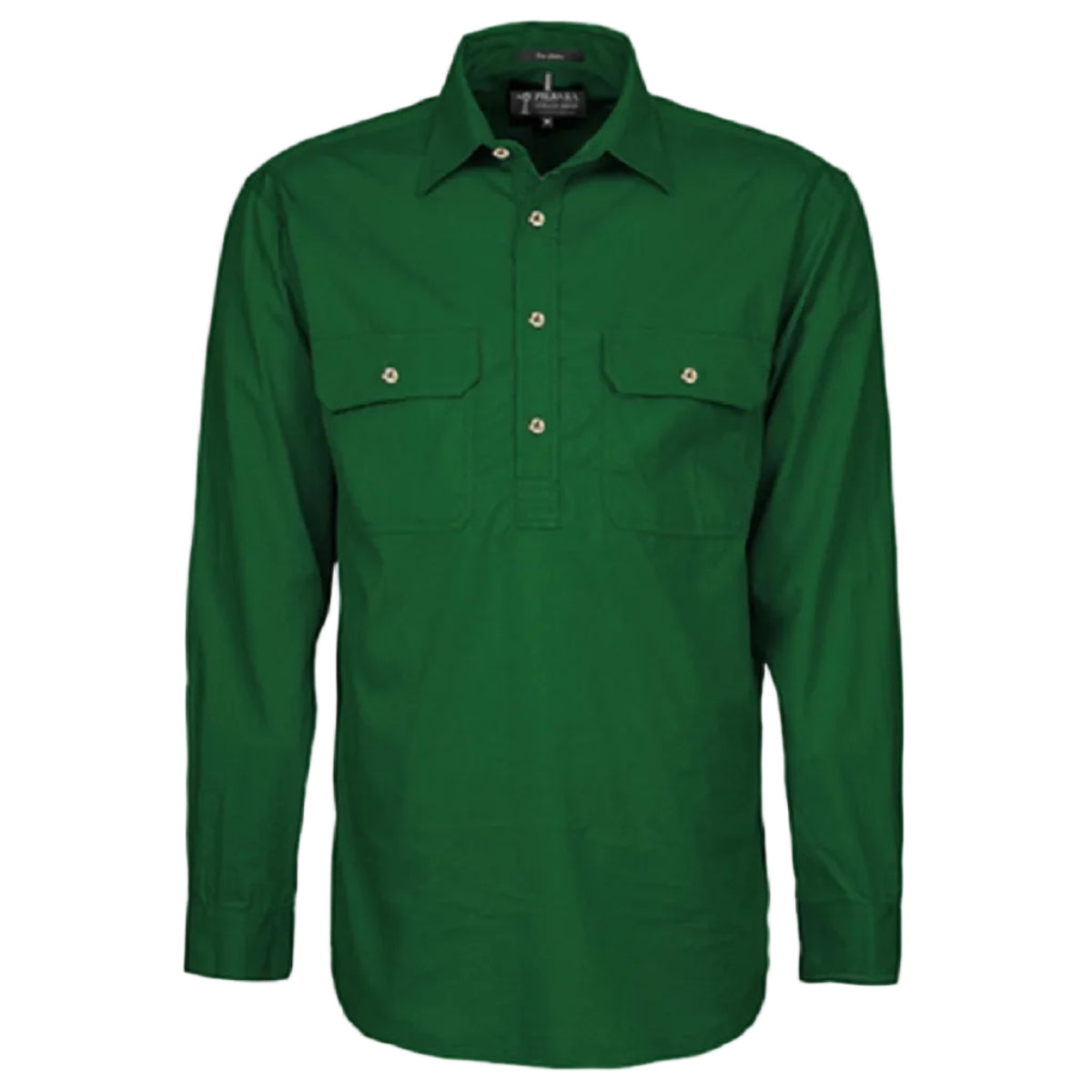 RM200CFClosedFrontLSShirtGreen