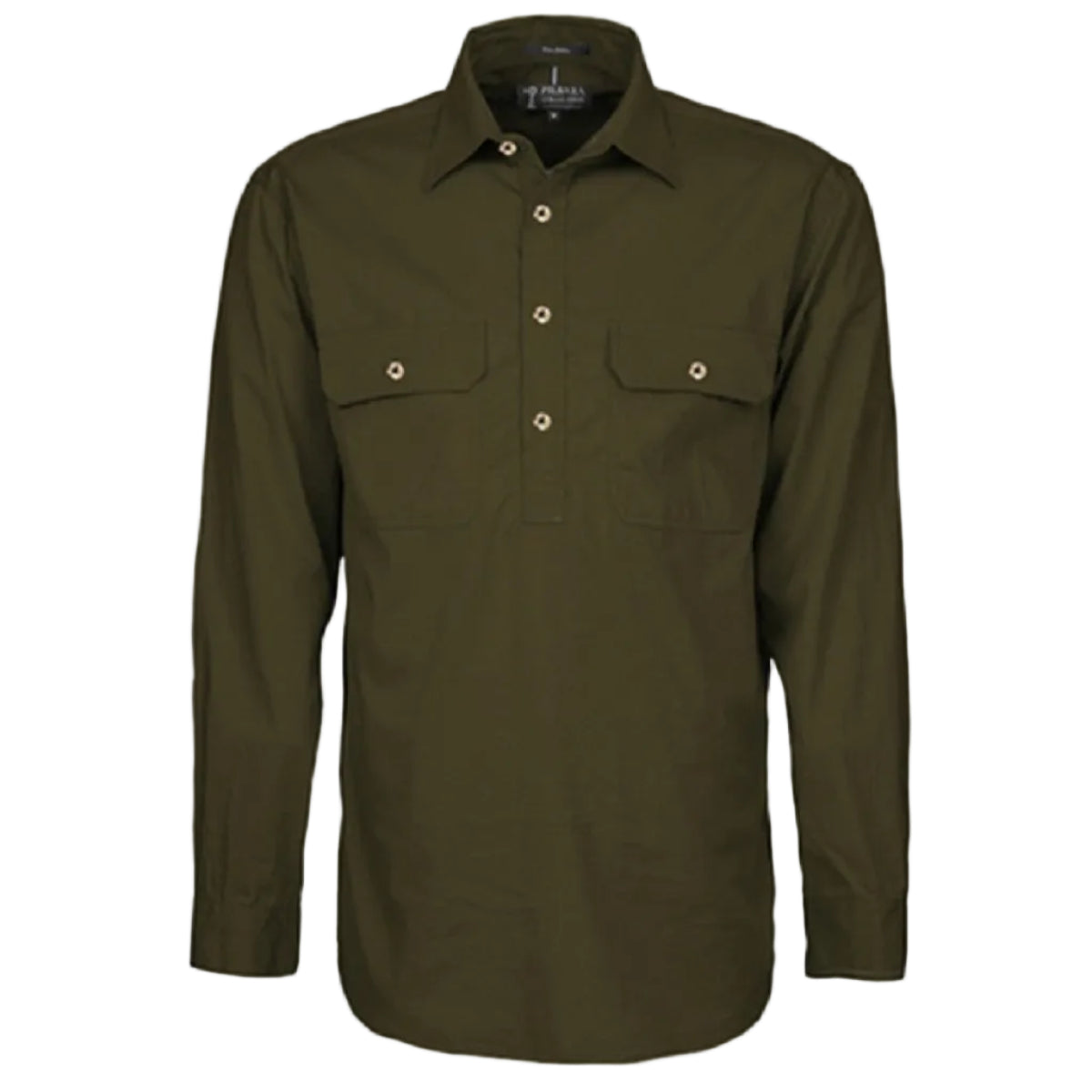 RM200CFClosedFrontLSShirtOlive