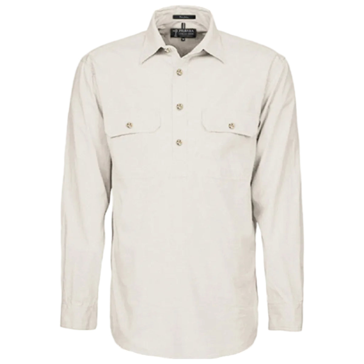 RM200CFClosedFrontLSShirtStone