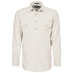 RM200CFClosedFrontLSShirtStone