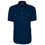 RM200CFSClosedFrontSSShirtFrench-Navy