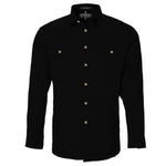 RM500BTOpenFrontLSShirtBlack