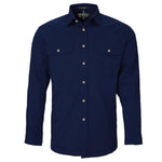 RM500BTOpenFrontLSShirtFrenchNavy
