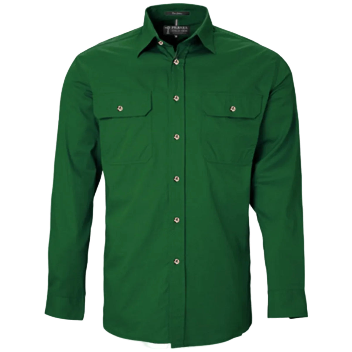 RM500BT_Open_Front_LS_Shirt_Green