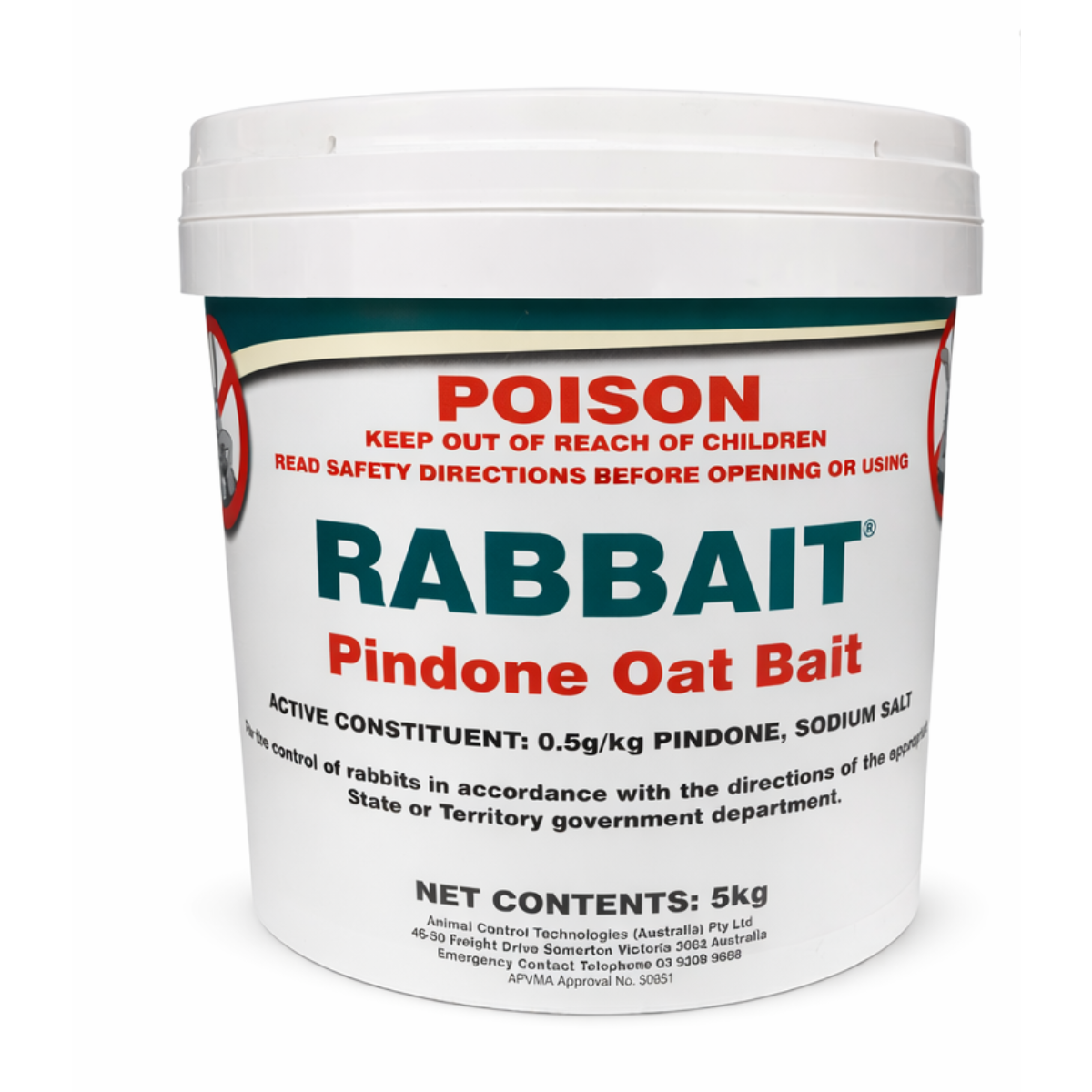 Rabbait Pindone Oat Bait 5kg
