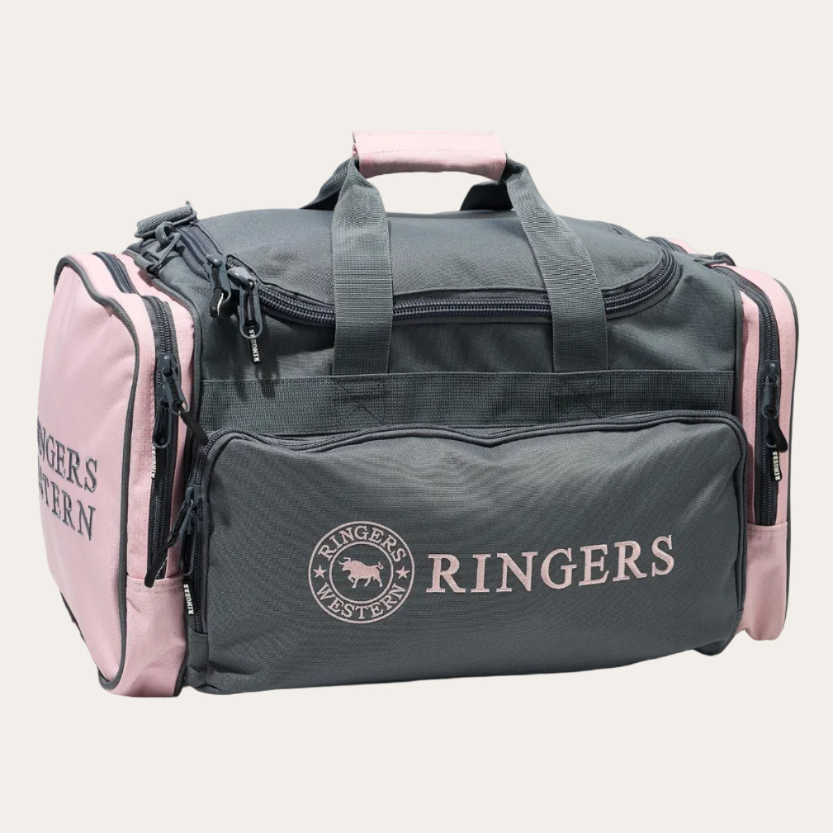 RiderSportsBagCharcoalPinkFront