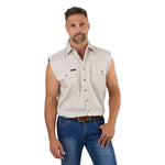RobRoySleevlessShirtBeigeFront