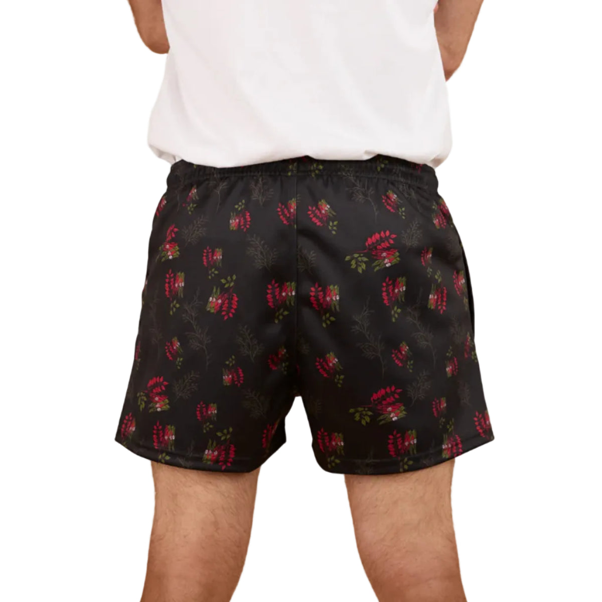 RoseDesertFootyShortsBlackBack