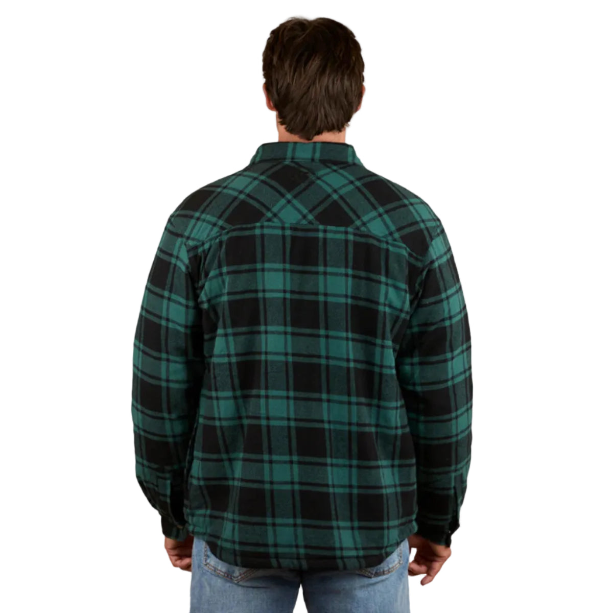 SawyerFlannelShirtPine-CharcoalBack