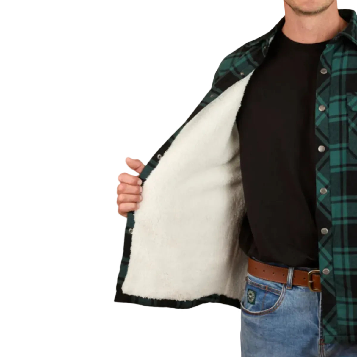 SawyerFlannelShirtPine-CharcoalInside