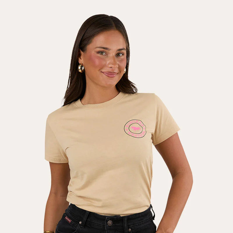 Signature Bull Womens Classic Fit T-Shirt - Dark Sand
