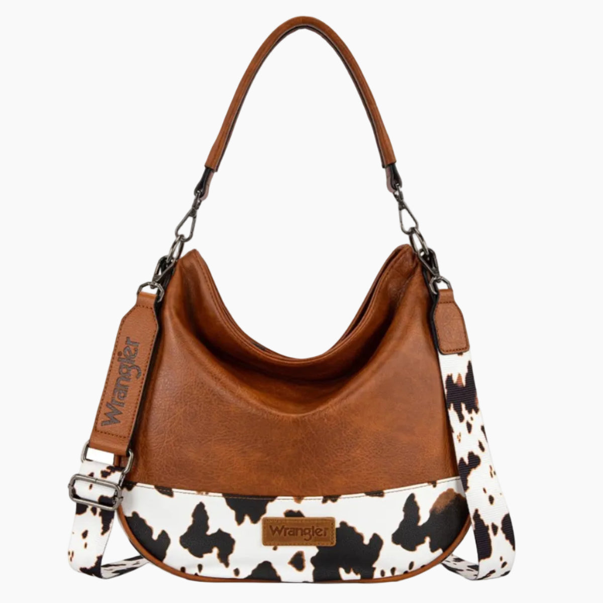 Slouch_Bag_Tan_Cow_Print_Front