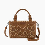 SwirlCrossbodyBagTanFront