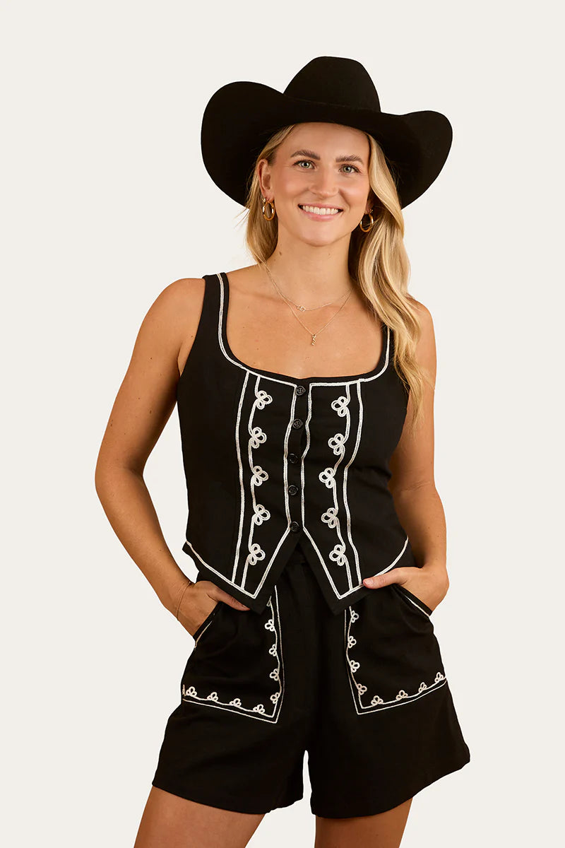 WestleyEmbroideredShort-Black