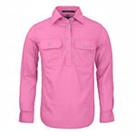 WomensClosedFrontLSShirtBlush