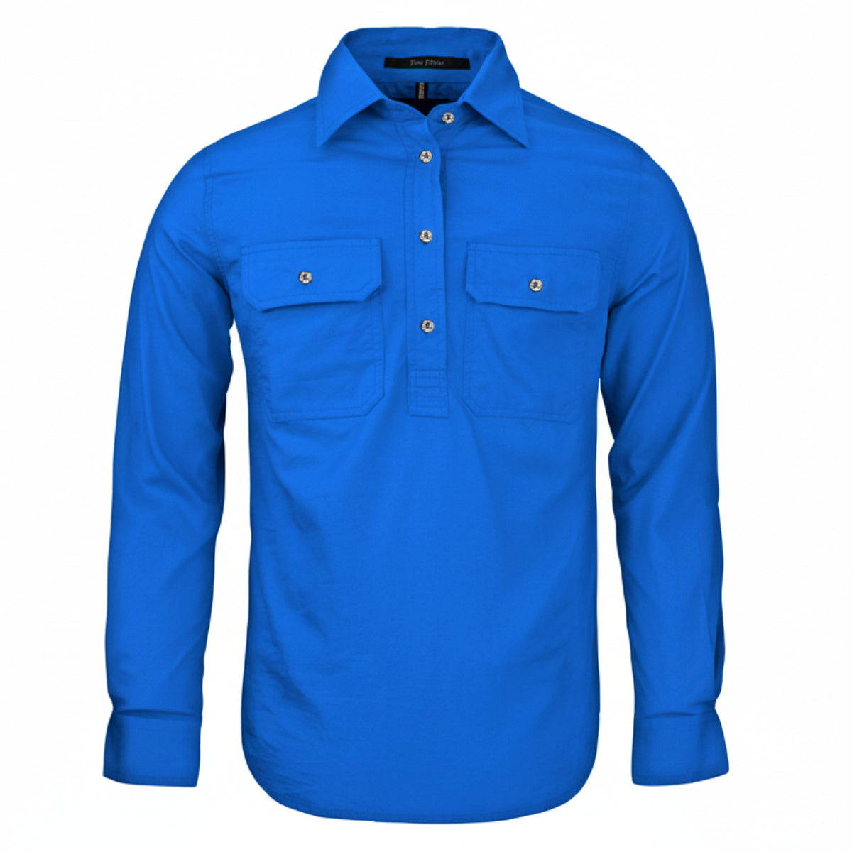 WomensClosedFrontLSShirtCoboltBlue
