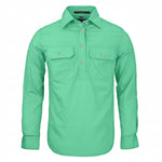 WomensClosedFrontLSShirtMint