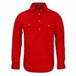 WomensClosedFrontLSShirtRed
