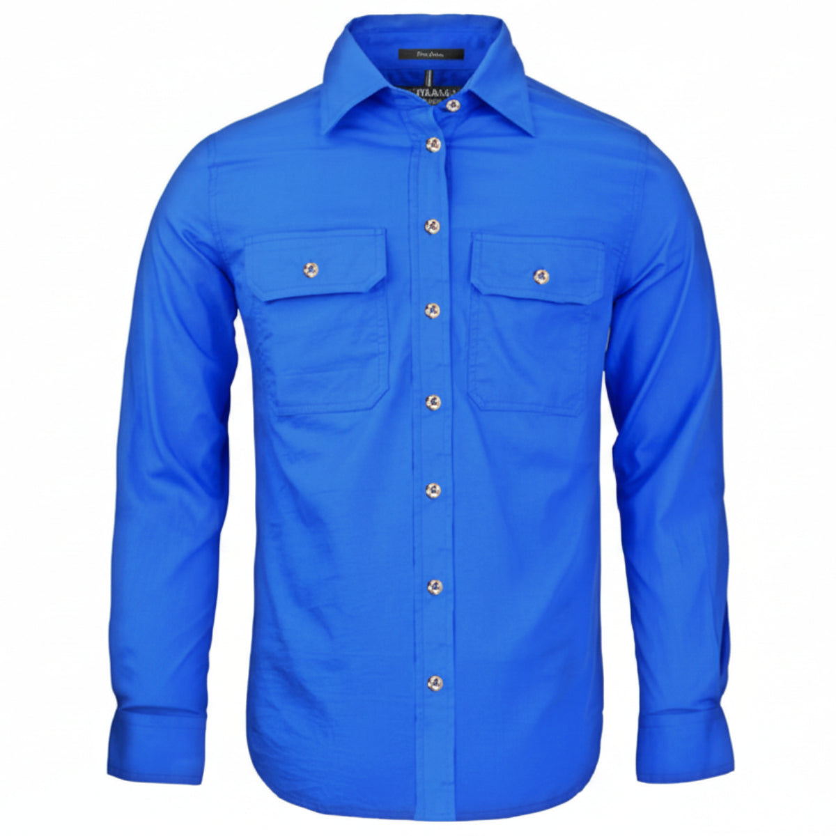WomensOpenFrontLLShirtCoboltBlue
