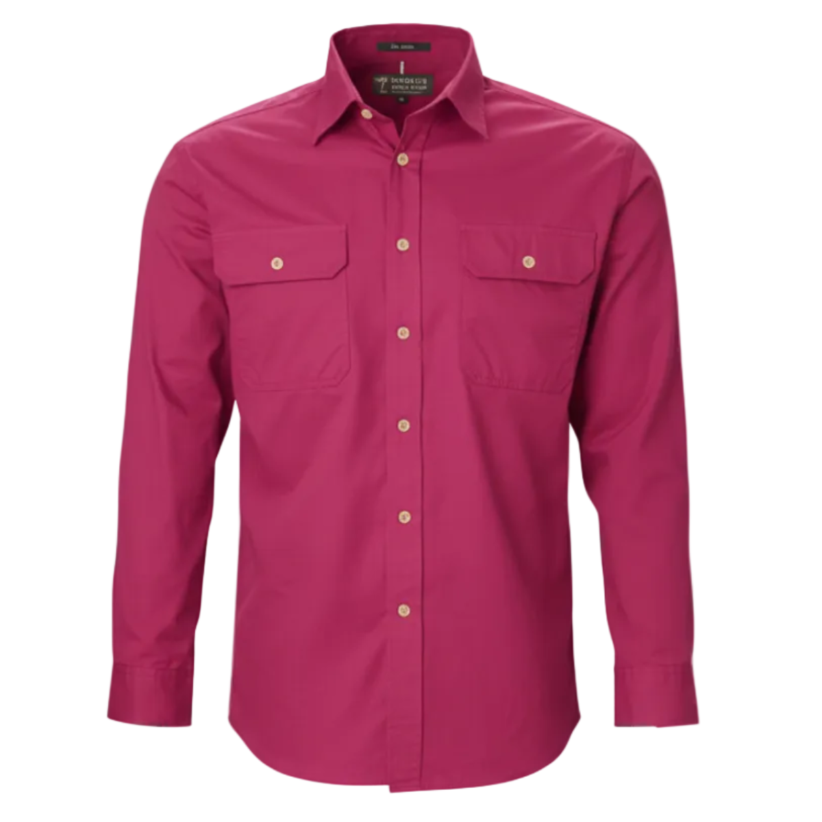 WomensOpenFrontLLShirtFushia