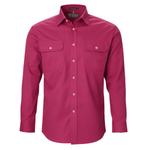WomensOpenFrontLLShirtFushia