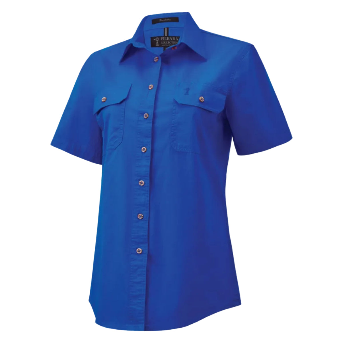WomensOpenFrontSSShirtCoboltBlue
