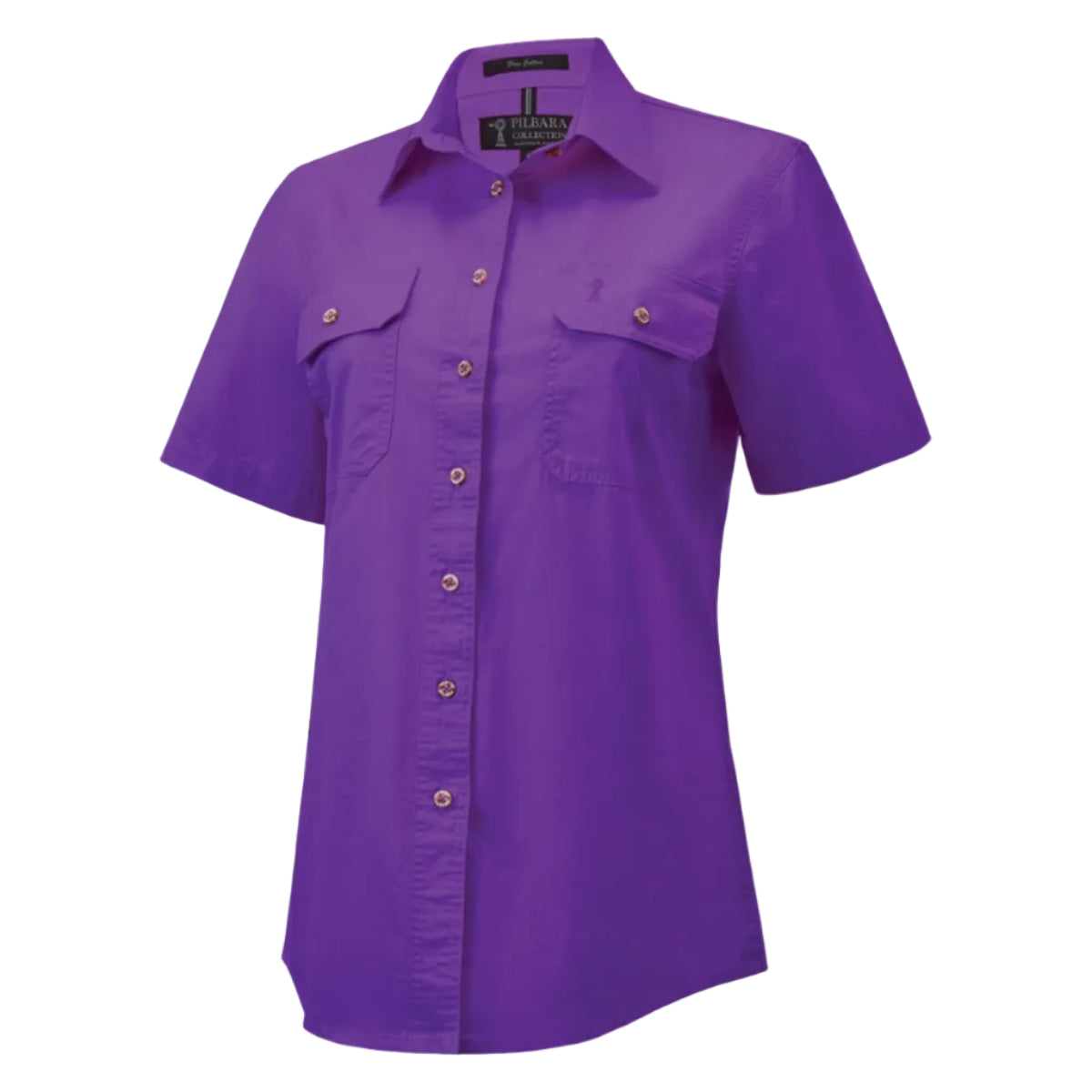 WomensOpenFrontSSShirtPurple