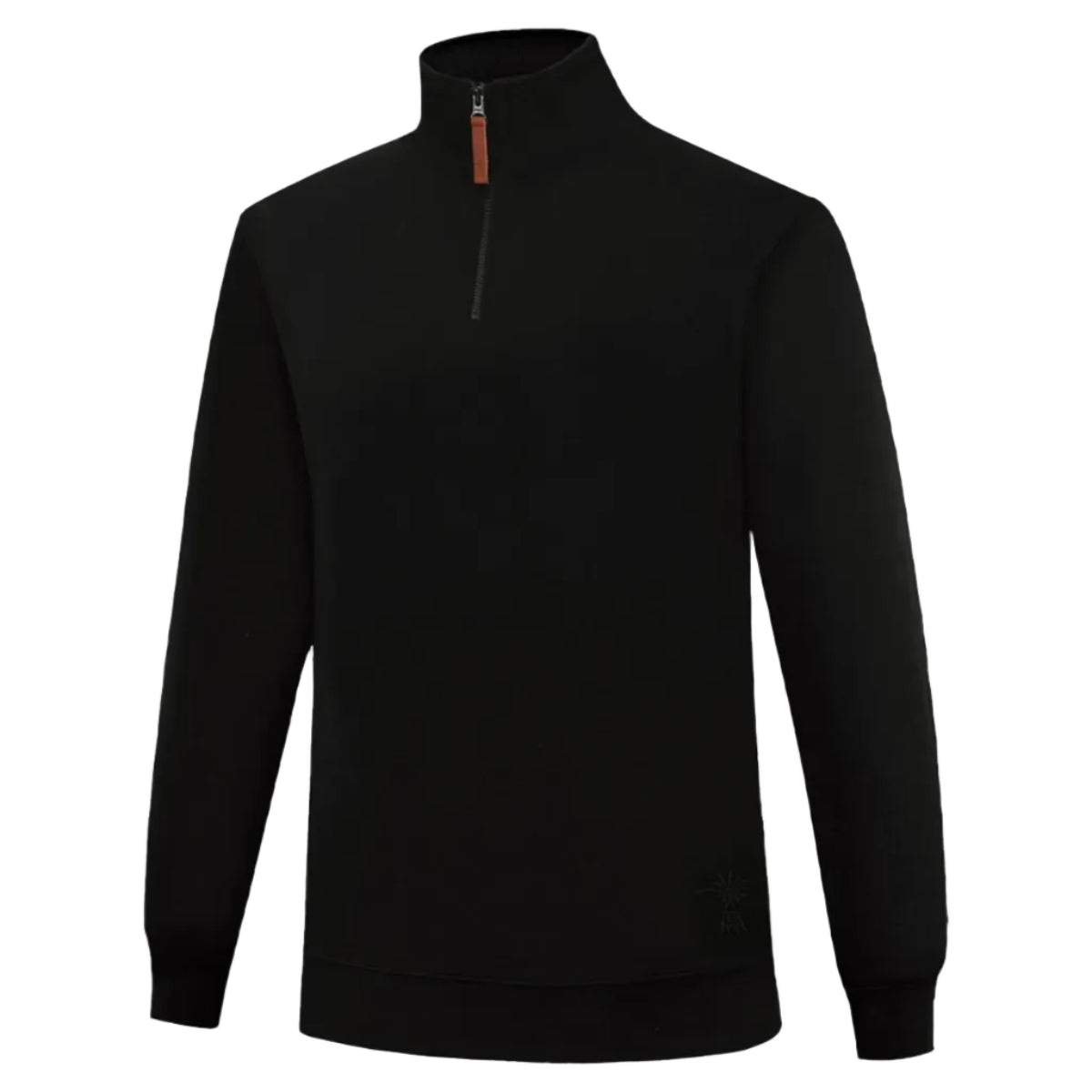 WomensZipperFleecePulloverBlack