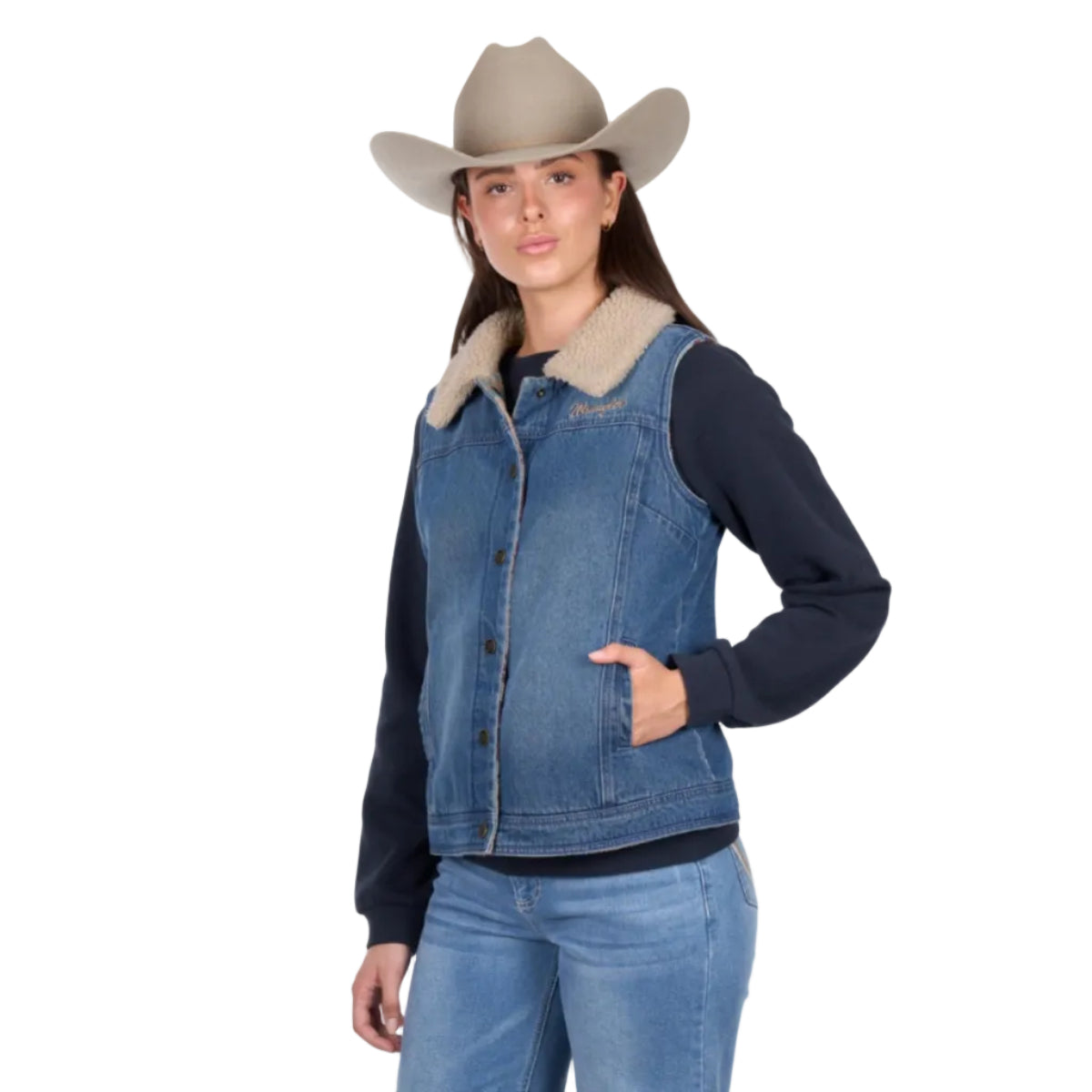 X6W2602570DixieRevsVestDenimFront