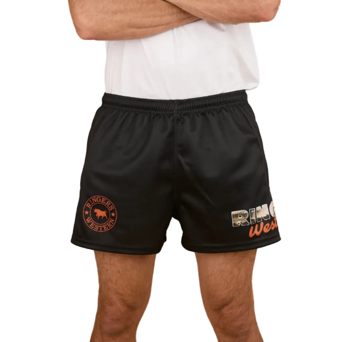 YardedFootyShortBlackFront