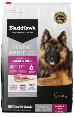 Black Hawk Original Lamb +amp Rice Holistic ADULT Formula 10kg